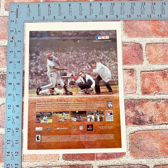 2005 MLB Baseball Ad Down to Smallest Details Y2K Scientist Print Ephemera - Picture 5 of 8